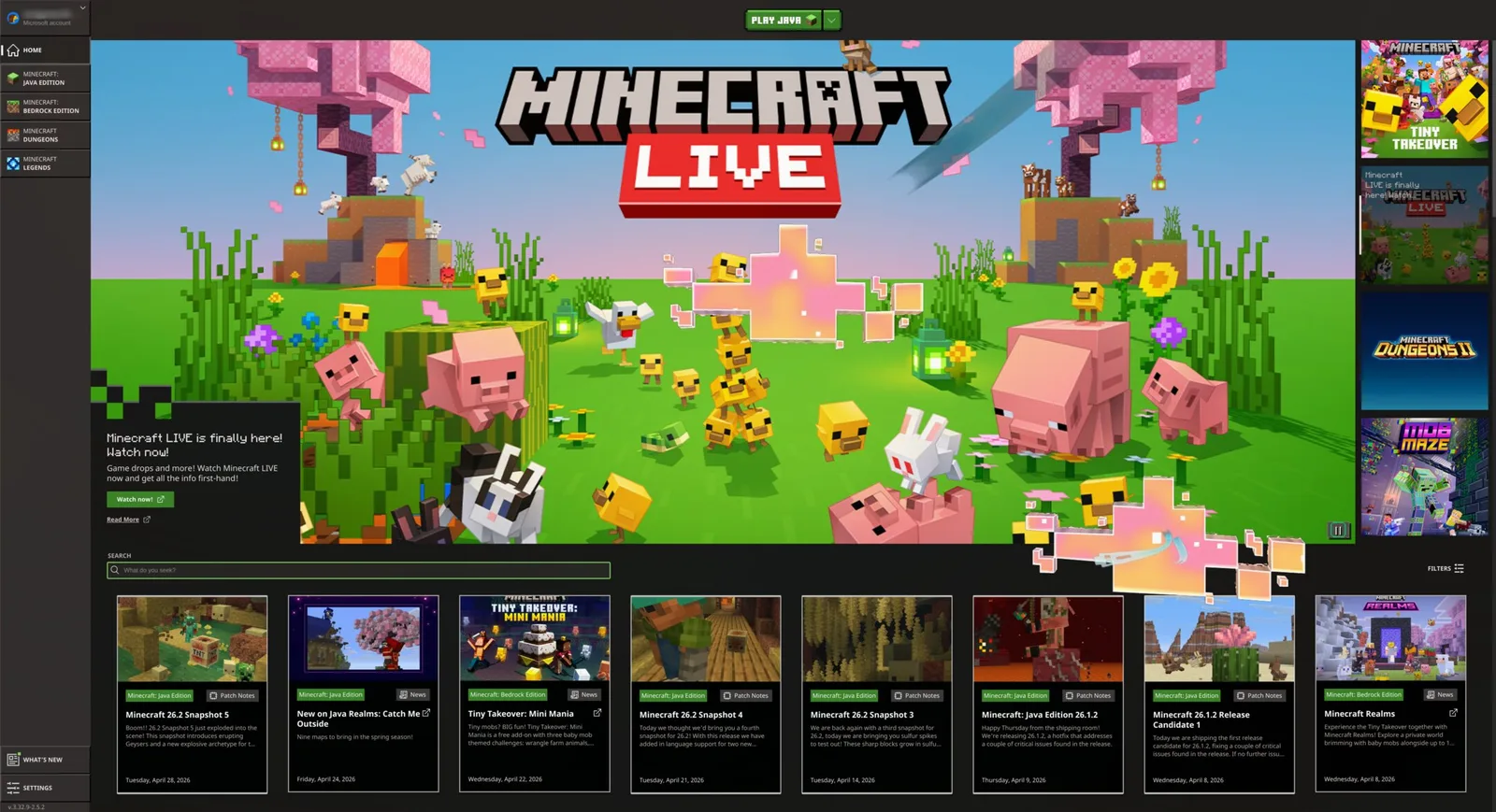 Minecraft í gangi á Omarchy