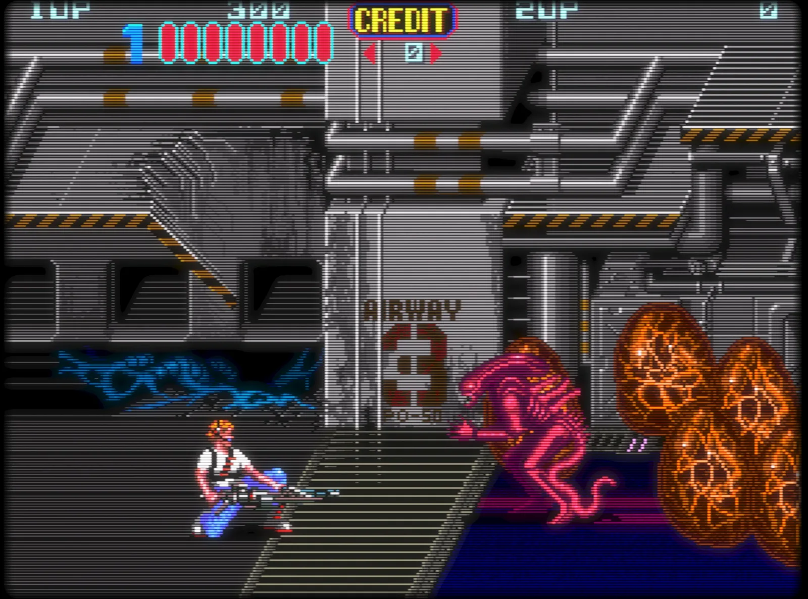 Sígildur spilakassaleikur með CRT-skyggingu RetroArch